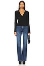 view 4 of 4 Camryn Wrap Long Sleeve Top in Black