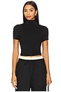 view 1 of 4 Demi Fitted Mock Neck Top in Black