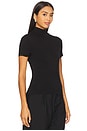 view 2 of 4 Demi Fitted Mock Neck Top in Black