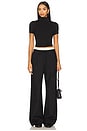 view 4 of 4 Demi Fitted Mock Neck Top in Black