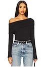 view 1 of 4 Giselle Drop Shoulder Long Sleeve Top in Black