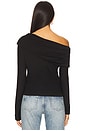 view 3 of 4 Giselle Drop Shoulder Long Sleeve Top in Black