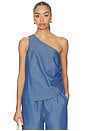 view 1 of 4 Neela One Shoulder Top in Denim Moon