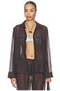 view 1 of 5 CHEMISE SYLVEE SHEER in Chocolate Black