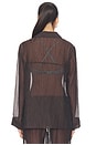 view 4 of 5 CHEMISE SYLVEE SHEER in Chocolate Black