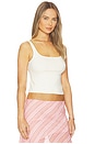 view 2 of 4 Lynne Spandex Jersey Tank in Egret