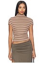 view 1 of 5 Isla Top in Chocolate Stripe