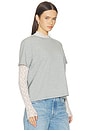 view 2 of 5 Mirage Lace Two Piece Long Sleeve Top in Heather Grey