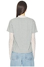 view 4 of 5 Mirage Lace Two Piece Long Sleeve Top in Heather Grey