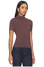 view 2 of 4 Demi Fitted Mock Neck Top in French Roast