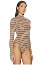 view 4 of 6 Air Bodysuit in Chocolate Stripe