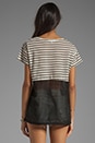 view 2 of 4 Fleur Tee en Black/Oatmeal Stripe in Black & Oatmeal Stripe