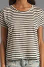 view 3 of 4 Fleur Tee en Black/Oatmeal Stripe in Black & Oatmeal Stripe