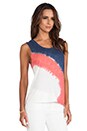 view 2 of 5 Cecile Tank in Blue & Red Dip Dye