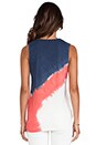 view 3 of 5 Cecile Tank in Blue & Red Dip Dye
