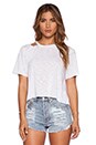 view 1 of 3 Cut Out Crop Tee in White