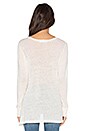 view 3 of 3 Long Sleeve Torn Pocket Tee in White