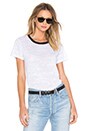 view 1 of 5 T-SHIRT RINGER in White Burnout