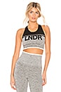 view 1 of 4 A Team Sports Bra in Grey Marl & Black