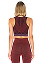view 3 of 4 Space Crop Top in Burgundy Marl