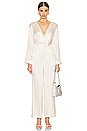 view 1 of 3 Silk Long Sleeve Jumpsuit in White