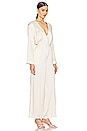 view 2 of 3 Silk Long Sleeve Jumpsuit in White