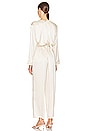 view 3 of 3 Silk Long Sleeve Jumpsuit in White