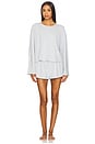 view 1 of 6 Slumberknit Long Sleeve Henley Set in Tranquil Blue