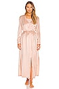 view 2 of 4 Washable Silk Long Robe in Delicate Pink