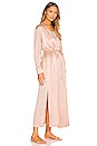 view 3 of 4 Washable Silk Long Robe in Delicate Pink