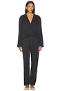 view 1 of 3 Washable Silk Long Sleeve Pant Set in Immersed Black