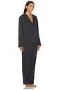 view 2 of 3 Washable Silk Long Sleeve Pant Set in Immersed Black