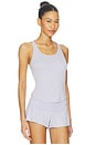 view 2 of 4 Soft Modal Rib Curved Hem Tank Top in Quiet Lilac
