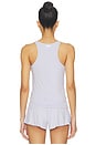 view 3 of 4 Soft Modal Rib Curved Hem Tank Top in Quiet Lilac