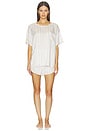 view 1 of 5 Washable Silk Tee Pajama Set in Wisteria Stripe