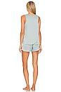 view 3 of 3 Washable Silk Cami Pajama Set in Cumulus Blue