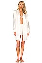 view 1 of 4 Washable Silk Robe in Tranquil White