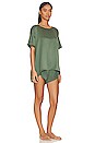 view 2 of 3 Washable Silk Tee Set in Drowsy Olive
