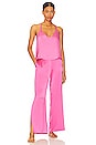 view 1 of 4 Washable Silk Cami Pant Set in Caffeinated Pink