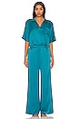 view 1 of 3 Washable Silk High Rise Pant Set in Slope Teal