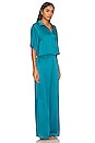 view 2 of 3 Washable Silk High Rise Pant Set in Slope Teal