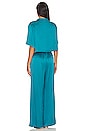 view 3 of 3 Washable Silk High Rise Pant Set in Slope Teal