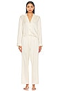 view 1 of 3 Silk Long Sleeve Pajama Pant Set in Swan White