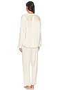 view 3 of 3 Silk Long Sleeve Pajama Pant Set in Swan White