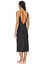 view 4 of 4 Washable Silk Bias Slip Dress in Immersed Black