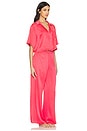 view 3 of 4 Washable Silk High Rise Pant Set in Rapturous Flamingo