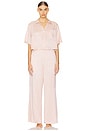 view 2 of 4 Washable Silk High Rise Pant Set in Delicate Pink