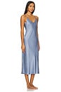 view 3 of 4 Washable Silk Bias Slip Dress in Pastoral Blue