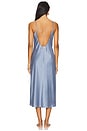 view 4 of 4 Washable Silk Bias Slip Dress in Pastoral Blue