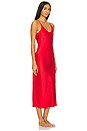 view 3 of 4 Washable Silk Bias Slip Dress in Pure Carmine in Carmine Red